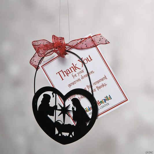 Manger ornament hanging