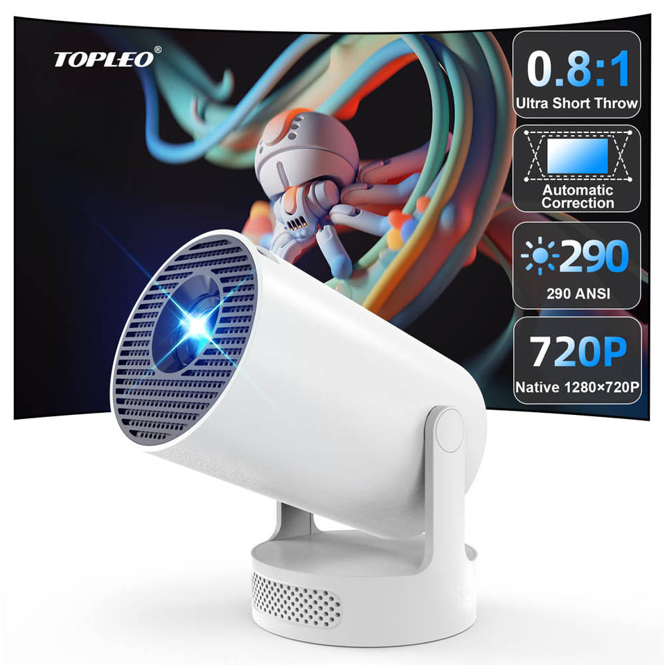 Topleo Hy300 Pro Plus Mini Smart Projector — HD 720p, 4K Playback, HiFi Sound