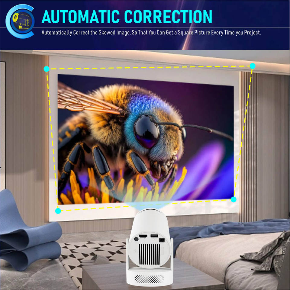 Topleo Hy300 Pro Plus Mini Smart Projector — HD 720p, 4K Playback, HiFi Sound