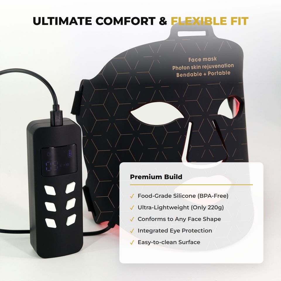 4-Color LED Light Beauty Mask — Red & Near-Infrared Skincare Device