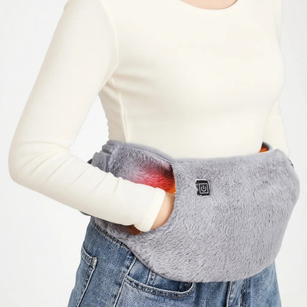 USB Plush Hand Warmer — Rechargeable Heated Wrap for Hands & Feet