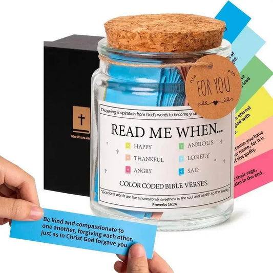Bible Verse Jar — Color-Coded Scripture Notes for Every Emotion