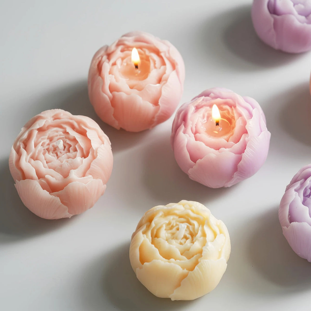 Rose Soy Wax Candle Gift Set — Set of 4 in Gift Box