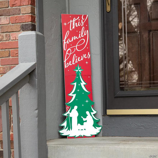 Nativity porch sign detail