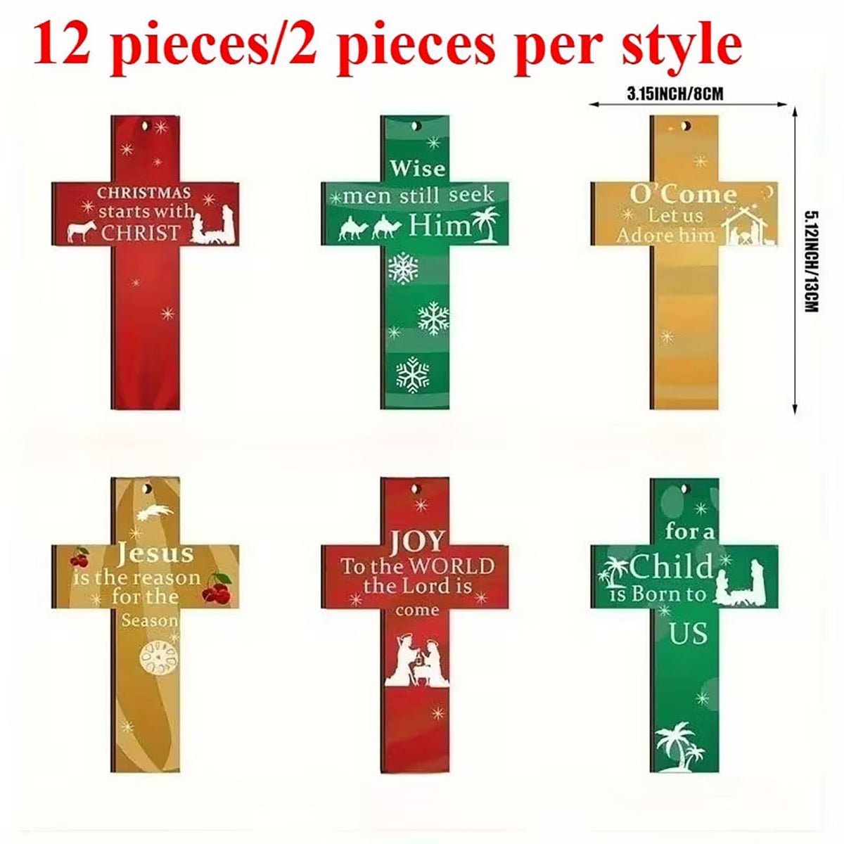 Cross ornaments alternate view